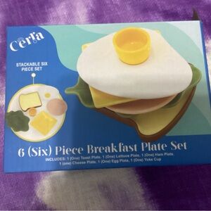 Ceria Stackable Six Piece Breakfast Plate Set